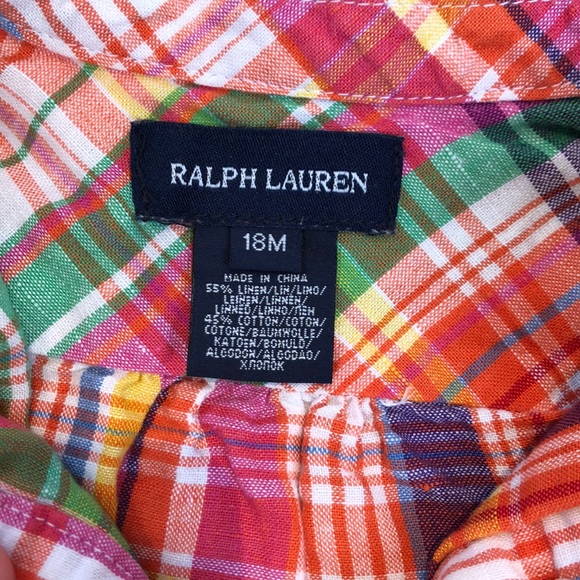 Ralph Lauren linen dress with matching bloomers - Picture 2 of 5